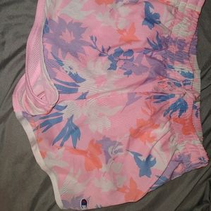 Champion Pink & Blue Flowered Workout Shorts